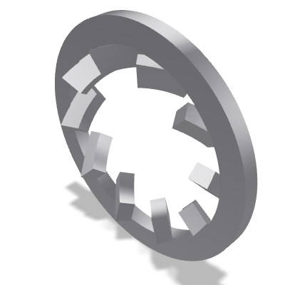 Serrated Lock Washer Internal Tooth DIN 6798J — 7 — None (as processed)