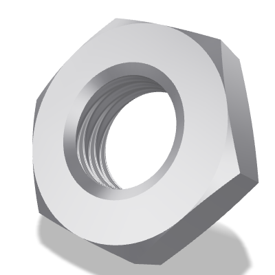 Hexagon Thin Nut ISO 4035 — 10 — 04 — Steel — None (as processed)