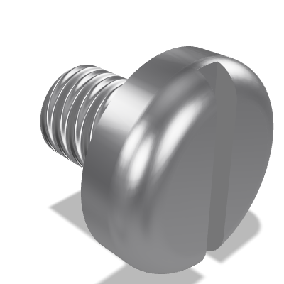 Slotted Pan Head Screw ISO 1580 — M1.6×2 — 4.8 — Steel — Zinc plated