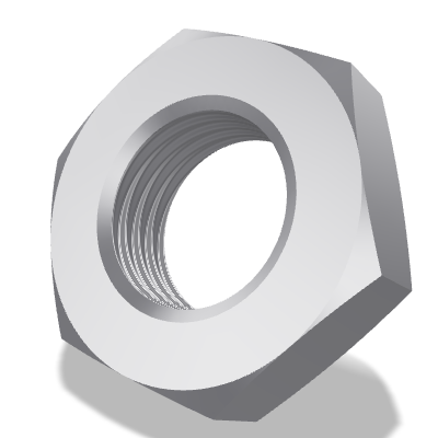 Hexagon Thin Nut ISO 4035 — 42 — 04 — Steel — None (as processed)