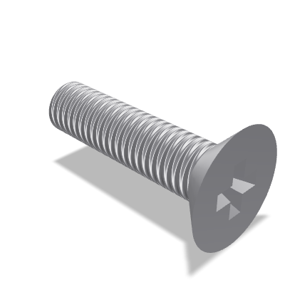 Pozidriv Cross Recessed Countersunk Head Screw ISO 7046-1 — M5×20 — None (as processed)
