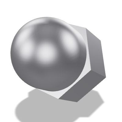 Hexagon Domed Cap Nut DIN 1587 — M12×1.75 — 6 — Steel — None (as processed)