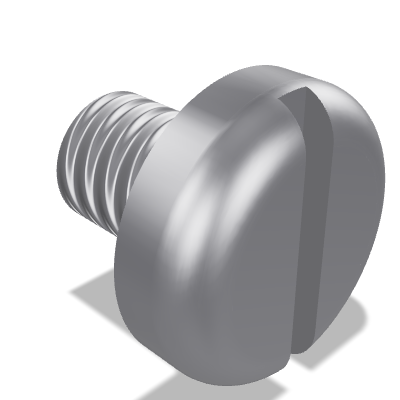 Slotted Pan Head Screw ISO 1580 — M1.6×2 — 4.8 — Steel — None (as processed)