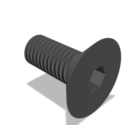 Hexagon Socket Countersunk Head Screw ISO 10642 — M8×20 — 10.9 — Steel — Black oxide