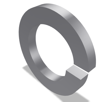 Helical Spring Lock Washer DIN 127B — 27 — None (as processed)