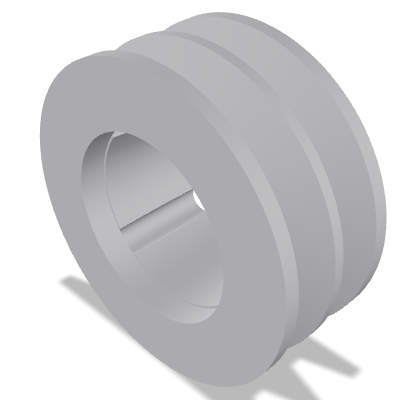 Taper-Bush V-Belt Pulley DIN 2211-1 — SPZ63-2 — Cast iron EN-GJL-250 — Phosphated