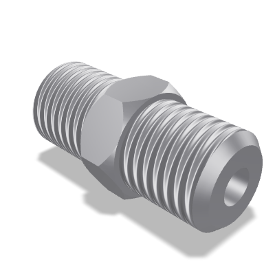 Series LL Straight Union Connector ISO 8434-1 — 4 — Stainless steel X6CrNiMoTi17-12-2 / 1.4571 — None (as machined)