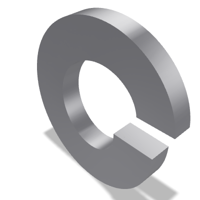 Helical Spring Lock Washer DIN 127A — 3 — None (as processed)