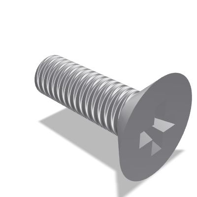 Pozidriv Cross Recessed Countersunk Head Screw ISO 7046-1 — M2.5×8 — None (as processed)