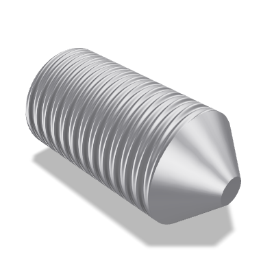 Hexagon Socket Set Screw ISO 4027 — M20×40 — 45H — Steel — None (as processed)