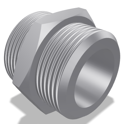 Series L Straight Union Connector ISO 8434-1 — 28 — Stainless steel X6CrNiMoTi17-12-2 / 1.4571 — None (as machined)