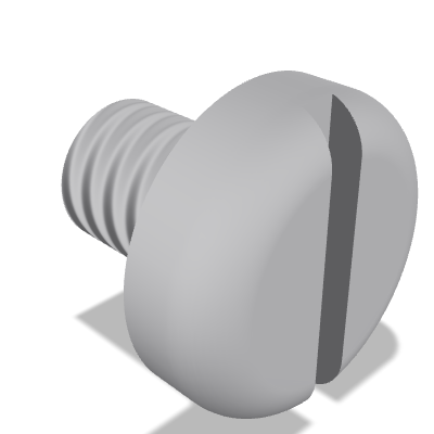 Slotted Pan Head Screw ISO 1580 — M1.6×2 — 4.8 — Steel — Zinc flake