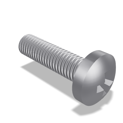 Pozidriv Cross Recessed Pan Head Screw ISO 7045 — M8×30 — 4.8 — Steel — None (as processed)