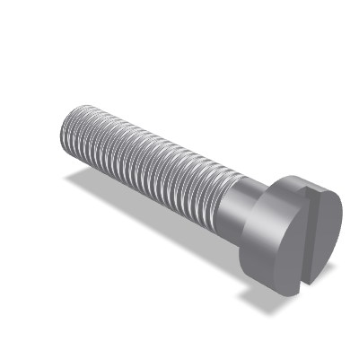 Slotted Cheese Head Screw ISO 1207 — M10×45 — 4.8 — Steel — None (as processed)