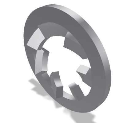 Serrated Lock Washer Internal Tooth DIN 6798J — 2 — None (as processed)