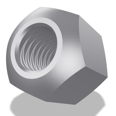 Hexagon Nut with Spherical Seat DIN 6330 — M8 — A2-70 — Stainless steel A2 — Clean and bright (stainless)