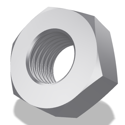 Fine Pitch Hexagon Nut ISO 8673 — M8×1 — 6 — Steel — None (as processed)