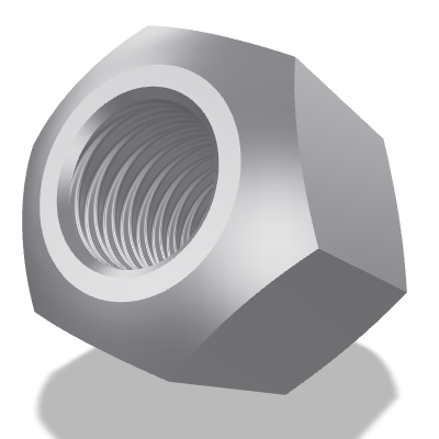 Hexagon Nut with Spherical Seat DIN 6330 — M10 — A2-70 — Stainless steel A2 — Clean and bright (stainless)