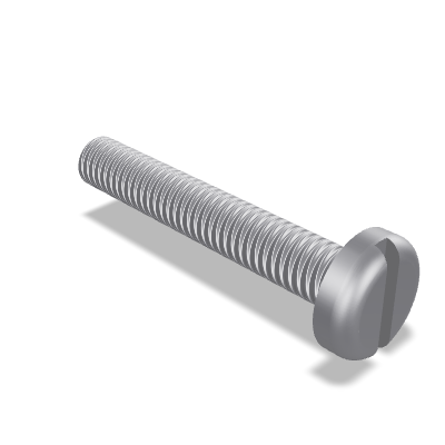 Slotted Pan Head Screw ISO 1580 — M4×25 — A2-70 — Stainless steel A2 — None (as processed)