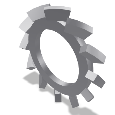 Serrated Lock Washer DIN 6798A — M6