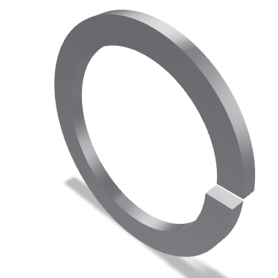 Helical Spring Lock Washer DIN 127B — 100 — None (as processed)