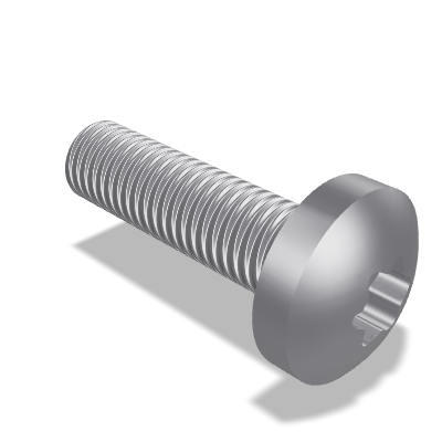 Hexalobular Socket Pan Head Screw ISO 14583 — M10×35 — 4.8 — Steel — None (as processed)