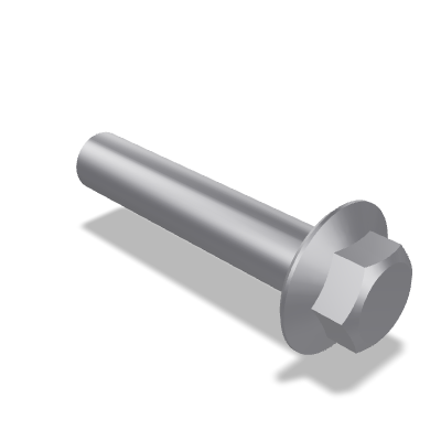 Hexagon Flange Bolt DIN 6921 — M16×80 — 8.8 — Steel — None (as processed)