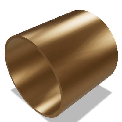 Wrapped Plain Bush ISO 3547 — 70 x 75 x 70 — PTFE-lined porous sintered bronze on steel
