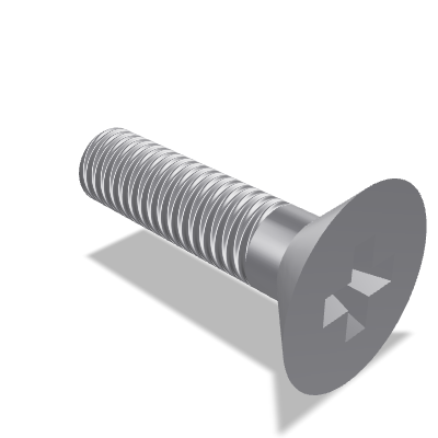 Phillips Cross Recessed Countersunk Head Screw ISO 7046-2 — M4×16 — 8.8 — Steel — None (as processed)