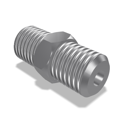 Series LL Straight Union Connector ISO 8434-1 — 4 — Free-cutting steel 11SMnPb30 / 1.0718 — Zinc plated